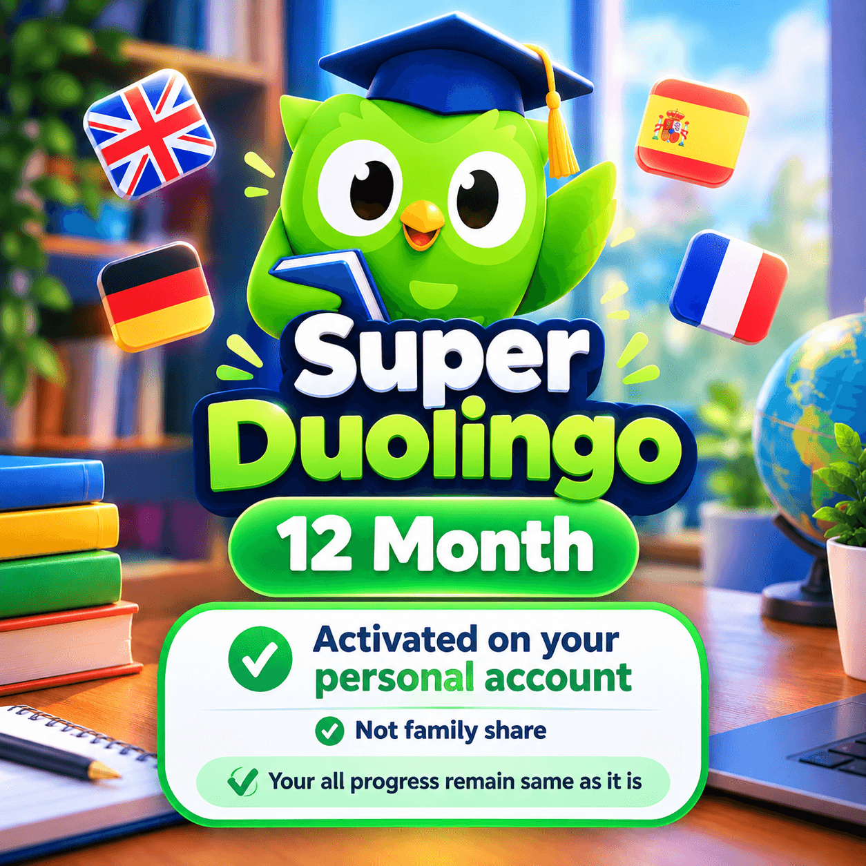 Super Duolingo 12 Month