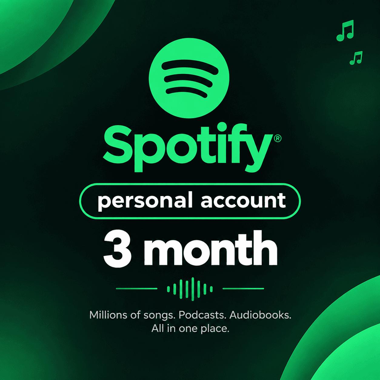 Spotify Personal Account — 3 Months