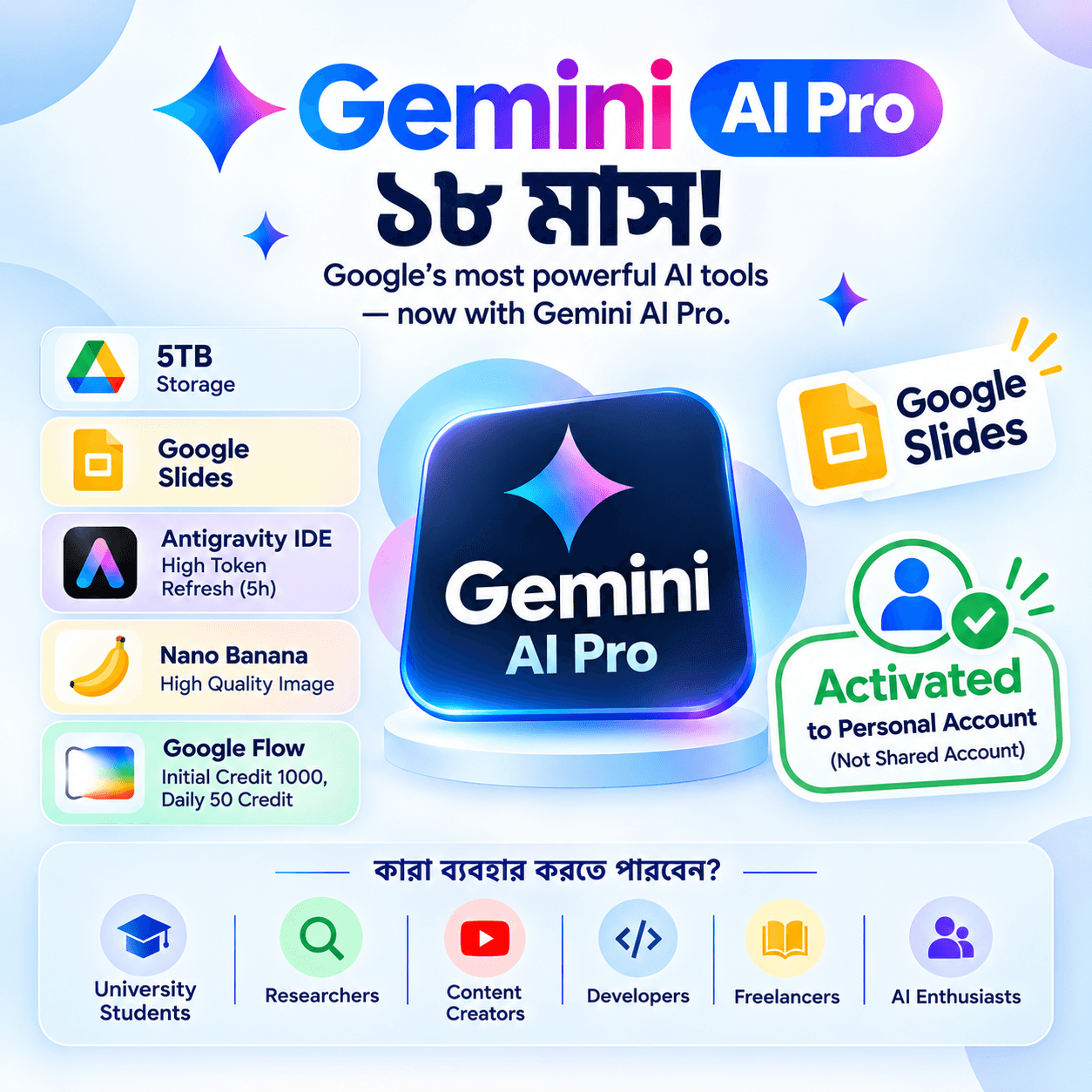 Gemini AI Pro – 18 Months