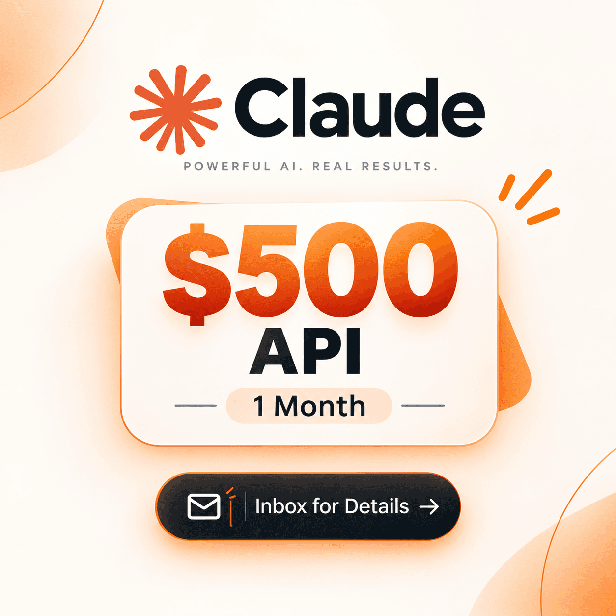 Claude $500 API — 1 Month