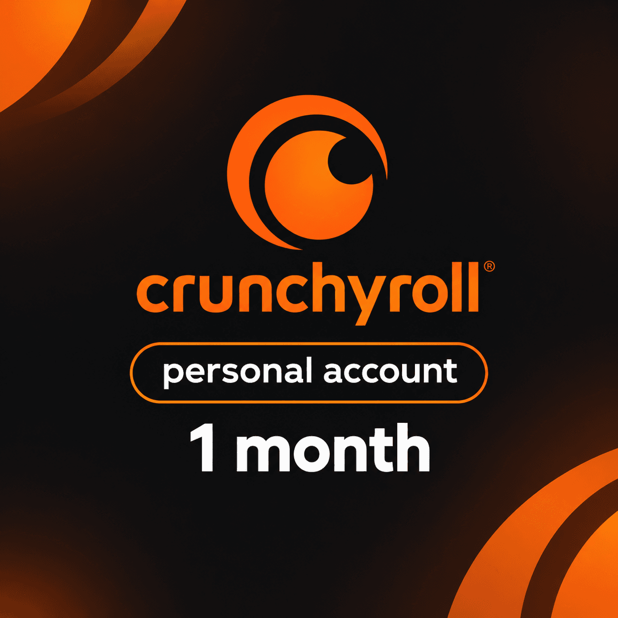 Crunchyroll Personal Account — 1 Month