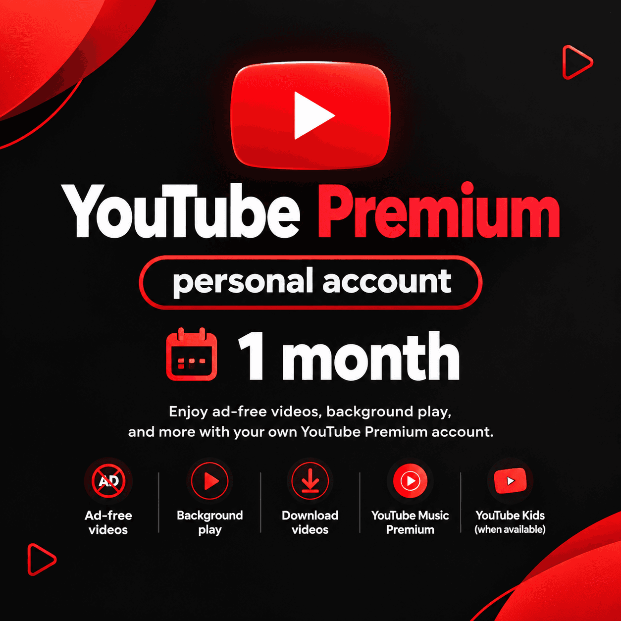 YouTube Premium — 1 Month